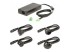 StarTech.com 160W Universal DC Power Adapter (24V/6.6A), 2-Wire Cord and 2/3-Pin Terminal Blocks, 100-240V AC/DC External Power Supply for Industrial USB Hubs, NA/UK/EU/ANZ Cords - Venstre vinkel