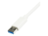 StarTech.com USB 3.0 to Gigabit Ethernet Adapter NIC w/ USB Port (White) - Nærbilde