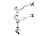 StarTech.com Desk Mount Quad Monitor Arm, Premium Articulating VESA 4 Monitor Mount 2x2 up to 27", Ergonomic Height Adjustable Pole Mount, Tilt/Swivel/Rotate, C-Clamp/Grommet, Silver - Tilbake