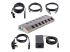 StarTech.com 7-Port Self-Powered USB-C Hub with Individual On/Off Switches, USB 3.0 5Gbps Expansion Hub w/Power Supply, Desktop/Laptop USB-C to USB-A Hub, 7x BC 1.2 (1.5A), USB Type C Hub - Venstre vinkel