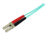 StarTech.com 10m (30ft) LC/UPC to LC/UPC OM3 Multimode Fiber Optic Cable, Full Duplex 50/125Âµm Zipcord Fiber Cable, 100G Networks, LOMMF/VCSEL, <0.3dB Low Insertion Loss - Høyre vinkel