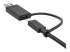 StarTech.com 3ft (1m) USB C Cable w/ USB-A Adapter Dongle, Hybrid 2-in-1 USB C Cable w/ USB-A | USB-C to USB-C (10Gbps/100W PD), USB-A to USB-C (5Gbps), USB-A Host to USB-C DisplayLink Dock - Venstre vinkel