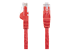 StarTech.com 100ft CAT6 Ethernet Cable, 10 Gigabit Snagless RJ45 650MHz 100W PoE Patch Cord, CAT 6 10GbE UTP Network Cable w/Strain Relief, Red, Wiring is UL Certified/TIA - Fremsiden