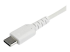 StarTech.com 1m USB C Charging Cable, Durable Fast Charge & Sync USB 2.0 Type C to USB C Laptop Charger Cord, TPE Jacket Aramid Fiber M/M 60W White, Samsung S10, S20 iPad Pro MS Surface - Nærbilde