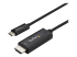 StarTech.com 6ft (2m) USB C to HDMI Cable, 4K 60Hz USB Type C to HDMI 2.0 Video Adapter Cable, Thunderbolt 3 Compatible, Laptop to HDMI Monitor/Display, DP 1.2 Alt Mode HBR2 Cable, Black - Venstre vinkel
