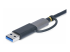 StarTech.com USB 3.0 Multi-Media Memory Card Reader, SD/microSD/CompactFlash Card Reader, Portable USB 5Gbps Card Adapter, External USB-C Card Reader with Attached USB-A Adapter - Nærbilde
