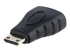 StarTech.com Mini HDMI to HDMI Adapter, 4K High Speed HDMI Adapter, 4K 30Hz Ultra HD High Speed HDMI Adapter, HDMI 1.4, Gold Plated Connectors, UHD Mini HDMI Adapter 4K, Black - Venstre vinkel