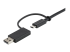 StarTech.com 3ft (1m) USB C Cable w/ USB-A Adapter Dongle, Hybrid 2-in-1 USB C Cable w/ USB-A | USB-C to USB-C (10Gbps/100W PD), USB-A to USB-C (5Gbps), USB-A Host to USB-C DisplayLink Dock - Nærbilde