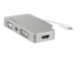 StarTech.com USB C Multiport Video Adapter with HDMI, VGA, Mini DisplayPort or DVI, USB Type C Monitor Adapter to HDMI 1.4 or mDP 1.2 (4K), VGA or DVI (1080p), Silver Aluminum Adapter - Høyre vinkel