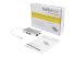 StarTech.com USB-C Multiport Adapter, USB-C Travel Docking Station with 4K HDMI, 60W Power Delivery Pass-Through, GbE, 2pt USB-A 3.0 Hub, Portable Mini USB Type-C Dock for Laptop, White - Høyre vinkel