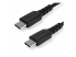 StarTech.com 1m USB C Charging Cable, Durable Fast Charge & Sync USB 2.0 Type C to USB C Laptop Charger Cord, TPE Jacket Aramid Fiber M/M 60W Black, Samsung S10, S20 iPad Pro MS Surface - Høyre vinkel