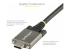 StarTech 20" 50cm Side Screw Locking USB C Cable 10Gbps, USB 3.1/3.2 Gen 2 Type-C Cable, 100W (5A) Power Delivery Charging, DP Alt Mode, Dual Screw Lock, USB-C to C Cord, Charge/Sync - Nærbilde