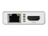 StarTech.com USB-C Multiport Adapter, USB-C Travel Docking Station with 4K HDMI, 60W Power Delivery Pass-Through, GbE, 2pt USB-A 3.0 Hub, Portable Mini USB Type-C Dock for Laptop, White - Høyre side