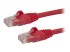 StarTech.com 100ft CAT6 Ethernet Cable, 10 Gigabit Snagless RJ45 650MHz 100W PoE Patch Cord, CAT 6 10GbE UTP Network Cable w/Strain Relief, Red, Fluke Tested/Wiring is UL Certified/TIA - Høyre vinkel