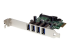 StarTech.com 4-Port PCI Express SuperSpeed USB 3.0 Controller Card with UASP - Høyre vinkel