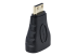 StarTech.com Mini HDMI to HDMI Adapter, 4K High Speed HDMI Adapter, 4K 30Hz Ultra HD High Speed HDMI Adapter, HDMI 1.4, Gold Plated Connectors, UHD Mini HDMI Adapter 4K, Black - Venstre vinkel