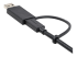 StarTech.com 3ft (1m) USB C Cable w/ USB-A Adapter Dongle, Hybrid 2-in-1 USB C Cable w/ USB-A | USB-C to USB-C (10Gbps/100W PD), USB-A to USB-C (5Gbps), USB-A Host to USB-C DisplayLink Dock - Venstre vinkel
