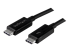 StarTech.com 1m (3.3ft) Thunderbolt 3 Cable, 20Gbps, 100W PD, 4K Video, Thunderbolt-Certified, Compatible w/ TB4/USB 3.2/DisplayPort - Høyre vinkel