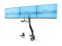 StarTech.com Crossbar Triple Monitor Desk Mount, VESA 75x75/100x100 - Høyre vinkel