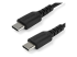 StarTech.com 2m USB C Charging Cable, Durable Fast Charge & Sync USB 2.0 Type C to USB C Laptop Charger Cord, TPE Jacket Aramid Fiber M/M 60W Black, Samsung S10, S20 iPad Pro MS Surface - Høyre vinkel