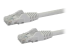 StarTech.com 100ft CAT6 Ethernet Cable, 10 Gigabit Snagless RJ45 650MHz 100W PoE Patch Cord, CAT 6 10GbE UTP Network Cable w/Strain Relief, White, Fluke Tested/Wiring is UL Certified/TIA - Høyre vinkel