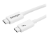 StarTech.com 3.3ft (1m) Thunderbolt 3 Cable, 20Gbps, 100W PD, 4K Video, Thunderbolt-Certified, Compatible w/ TB4/USB 3.2/DisplayPort - Høyre vinkel