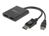 StarTech.com 2-Port Multi Monitor Adapter, DisplayPort 1.2 MST Hub, Dual 4K 30Hz or 1080p, USB Bus Powered, Video Splitter for Extended Desktop Mode on Windows Only, DP to 2x DP MST Hub - Høyre vinkel