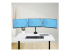 StarTech.com Triple Monitor Desk Mount For Up To Three 27in Screens, VESA 75x75/100x100, Tool-Less Arm Adjustments, C-Clamp/Grommet Mount, Spring-Assisted Arms - Fremsiden