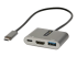 StarTech.com USB C Multiport Adapter, USB-C to HDMI 4K Video, 100W Power Delivery Passthrough Charging, 2-Port USB 3.0 Hub 5Gbps (1xType-C/1xA), USB-C Mini Dock, USB-C Travel Dock - Høyre vinkel
