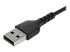 StarTech.com 1m USB A to USB C Charging Cable, Durable Fast Charge & Sync USB 2.0 to USB Type C Data Cord, Rugged TPE Jacket Aramid Fiber M/M 3A Black, Samsung S10, S20, iPad Pro, Pixel - Nærbilde