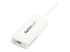 StarTech.com USB 3.0 to Gigabit Ethernet Adapter NIC w/ USB Port (White) - Venstre vinkel
