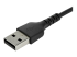 StarTech.com 2m USB A to USB C Charging Cable, Durable Fast Charge & Sync USB 2.0 to USB Type C Data Cord, Rugged TPE Jacket Aramid Fiber M/M 3A Black, Samsung S10, S20, iPad Pro, Pixel - Nærbilde