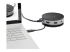 StarTech.com USB C Multiport Adapter, USB 3.1 Gen 2 10Gbps Type-C Mini Dock with 4K 60Hz HDMI/DisplayPort or 1080p VGA, 75W PD Passthrough, 3-Port USB Hub, GbE, Mobile Docking Station - Venstre vinkel