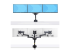StarTech.com Triple Monitor Desk Mount For Up To Three 27in Screens, VESA 75x75/100x100, Tool-Less Arm Adjustments, C-Clamp/Grommet Mount, Spring-Assisted Arms - Flere vinkler