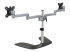StarTech.com Dual Monitor Stand, Ergonomic Desktop Monitor Stand for up to 32" VESA Displays, Free-Standing Articulating Universal Computer Monitor Mount, Adjustable Height, Silver - Tilbake