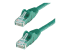 StarTech.com 75ft CAT6 Ethernet Cable, 10 Gigabit Snagless RJ45 650MHz 100W PoE Patch Cord, CAT 6 10GbE UTP Network Cable w/Strain Relief, Green, Fluke Tested/Wiring is UL Certified/TIA - Høyre vinkel