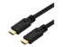 StarTech.com 10m(30ft) HDMI 2.0 Cable, 4K 60Hz Active HDMI Cable, CL2 Rated for In Wall Installation, Long Durable High Speed Ultra-HD HDMI Cable, HDR 10, 18Gbps, Male to Male Cord, Black - Høyre vinkel