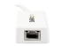 StarTech.com USB 3.0 to Gigabit Ethernet Adapter NIC w/ USB Port (White) - Venstre side