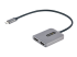 StarTech.com USB-C to Dual HDMI MST HUB, Dual HDMI 4K 60Hz, USB Type C Multi Monitor Adapter for Laptop w/ 1ft (30cm) cable, DP 1.4 Multi-Stream Transport Hub, USB Type C to 2x HDMI Ports - Høyre vinkel