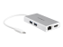 StarTech.com USB-C Multiport Adapter, USB-C Travel Docking Station with 4K HDMI, 60W Power Delivery Pass-Through, GbE, 2pt USB-A 3.0 Hub, Portable Mini USB Type-C Dock for Laptop, White - Høyre vinkel