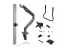 StarTech.com Desk Mount Dual Monitor Arm w/ Crossbar, Up To 27" Displays - Fremsiden