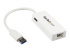 StarTech.com USB 3.0 to Gigabit Ethernet Adapter NIC w/ USB Port (White) - Høyre vinkel