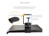 StarTech.com Under-Desk Keyboard Tray, Clamp-on Keyboard Holder, Supports up to 12kg (26.5lb), Sliding Keyboard and Mouse Drawer with C-Clamps, Height Adjustable Keyboard Tray - Nærbilde